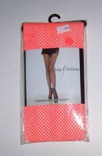 Leg Avenue Neon Orange Fishnet Tights OSFM Costume