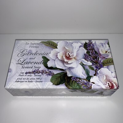 Saponeria Firenze Gardenia & Lavender Bar Soap 10.5oz Factory Sealed