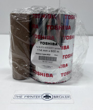 Toshiba B-572 B-SX5T1 Wax Resin Ink Ribbon 114mm x 600 metres BX760114AG2005