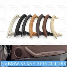 Door Pull Handle Cover with Leather Assembly For BMW X5 X6 F15 F16 2014-2018