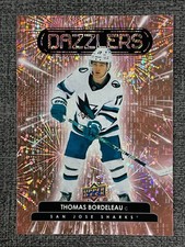 Thomas Bordeleau 2023-24 Upper Deck Series 2 Hockey Dazzlers Pink #DZ-57 Sharks