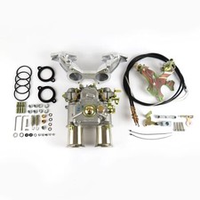 GENUINE Weber 45DCOE carb carburettor kit MGB inc. manifold and twin cable link
