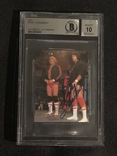 RICKY STEAMBOAT 1983 GONG MAGAZINE SIGNED AUTOGRAPHED CARD BECKETT GEM MT 10