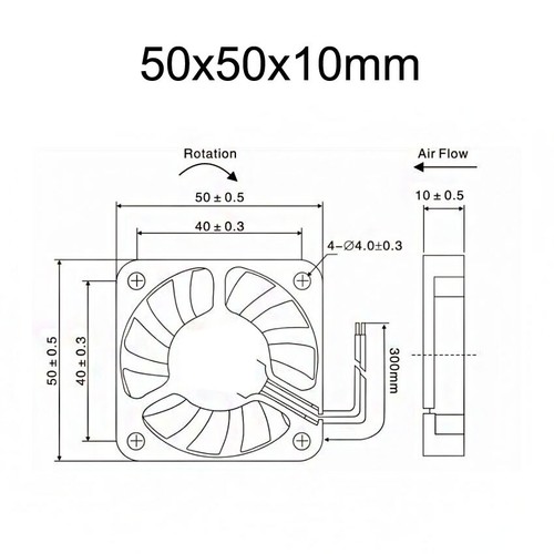 DC 12V Cooler Black Silent Cooling Fan 35mm/40mm/50mm/60mm/70mm/80mm/90mm/120mm - Picture 9 of 15