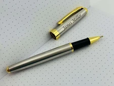 Custom Engraved Pen, Christmas Gift Durable Chrome Roller Ball Pen in Gift Box