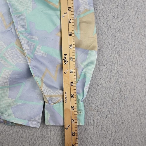 Solos by Koret Button Up Blouse Womens XL Multicolor Geometric Print Made in USA - Picture 17 of 17