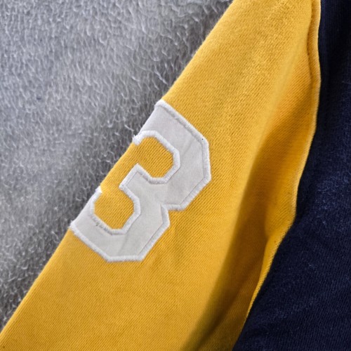 Polo Ralph Lauren Boys Sweatshirt Large Yellow Colorblock Full Zip Hoodie READ - Picture 8 of 14