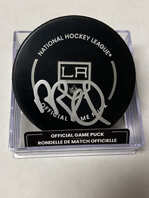 SIGNED OFFICIAL NHL GAME PUCK LOS ANGELES KINGS LA ROB BLAKE HOFer