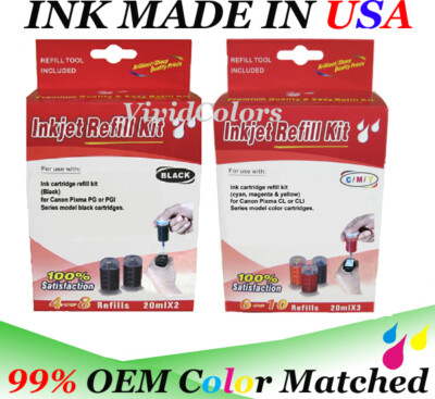 INK refill KIT bottle tool box for CN Canon  CLI-221 BKCMY cartridges