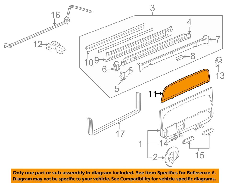 Used Rear Back Glass fits: 2008 Cadillac Escalade ext w/privacy tint opt AJ1 Rea Foto 3 de 4