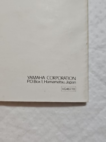 Yamaha TQ5 Original Owners Manual / User Operating Manual For TQ5 Tone Generator - Picture 4 of 9