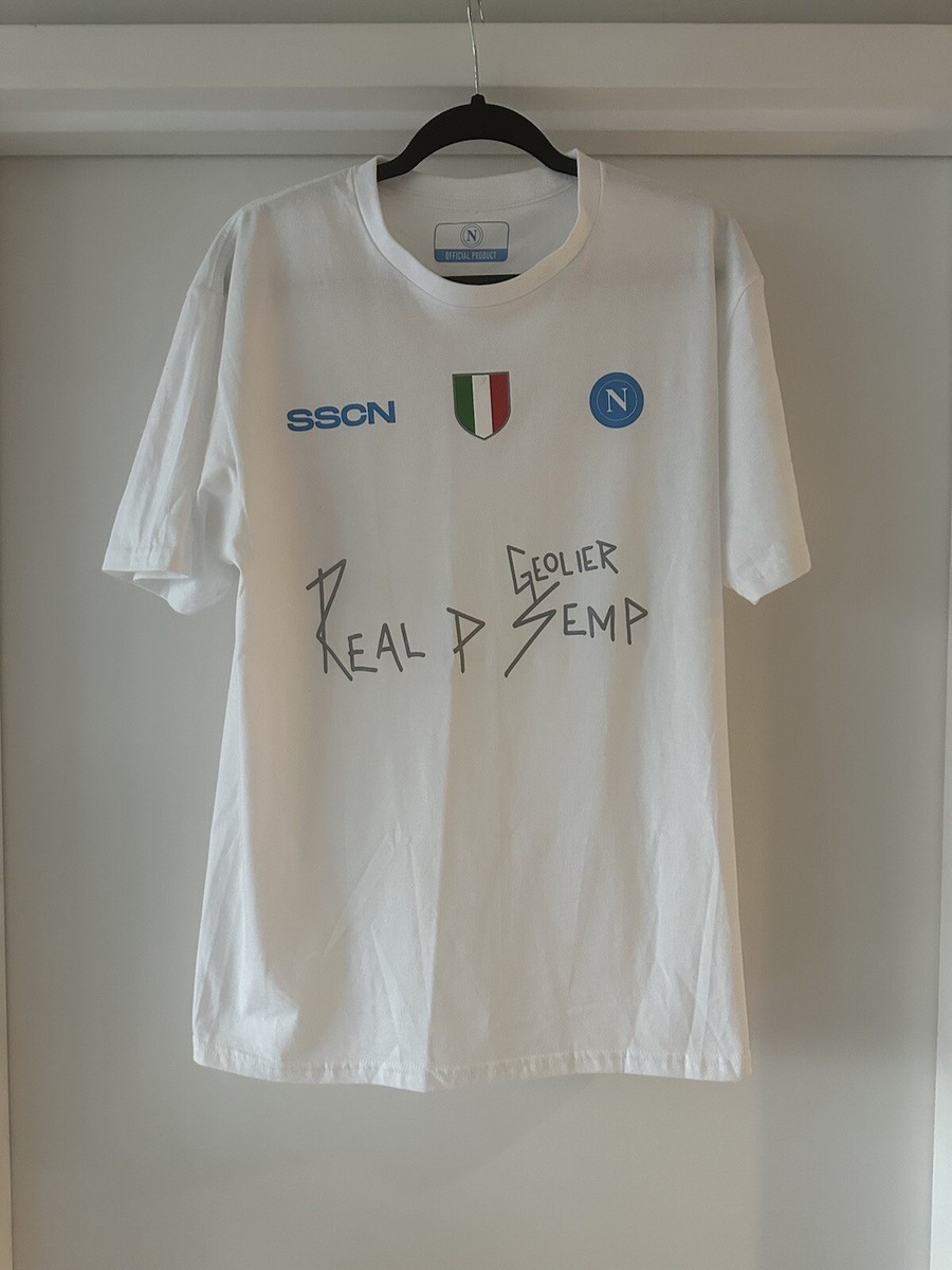 SSC Napoli x Geolier Sanremo White Officially Licensed XL Maradona