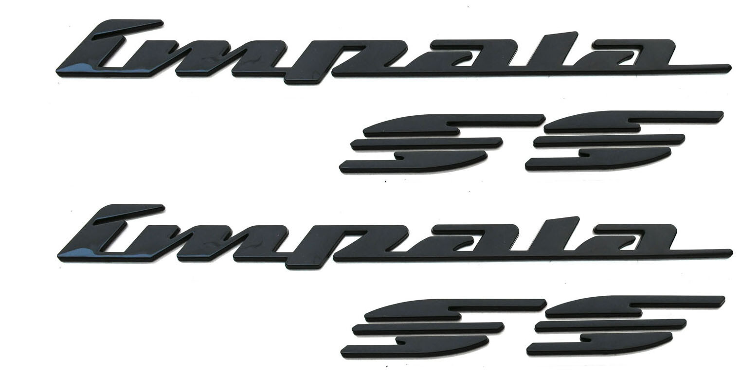 2pcs Impala SS Quarter Panel Emblems Decal 3D Badges for 94-96 SS ...
