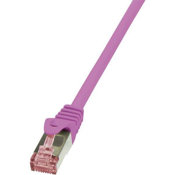 Cavo di collegamento rete rj45 logilink cat 6 s/ftp 2 m rosa ritardante