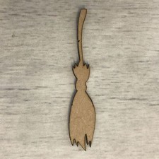 Besenstiel MDF Holz Halloween Sockel Holzrohling Basteln