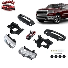 Fit For Dodge RAM 2500 LED Clear Fog Lights Lamps+Switch+Bezels 2019 2020 2021