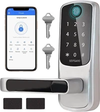 Keypad Door Lock with Handle,Smart Locks for Front Door,Smart Door Lock with ...