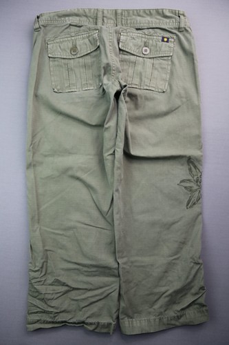 Damen 2011 Lucky Brand Caprihose Roll Up bestickt grün Gr. 2 / 26 (29x22) - Bild 8 von 10