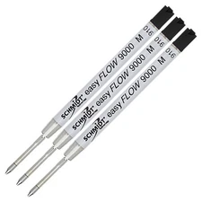 3 Pack - Schmidt easyFLOW 9000 M Black Ink Parker Style Refill