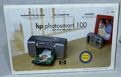 HP Photosmart 100 Standard Inkjet Printer. Open Box. Unused. Original. Intact