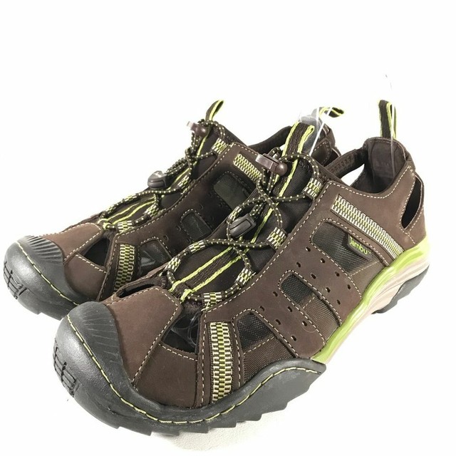 Jambu Mens Fisherman Shoes Size 8.5 Brown Green Outdoor Comfort Walking | eBay