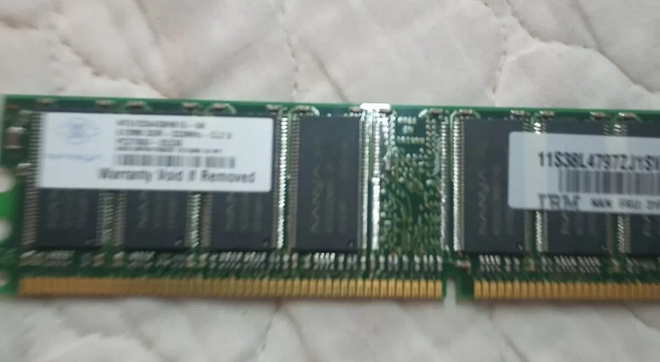 Nanya Dell 512MB PC-2700U NT512D64S8HB1G-6K DDR1 Desktop Ram Memory (12) Used  - Image 2 of 4