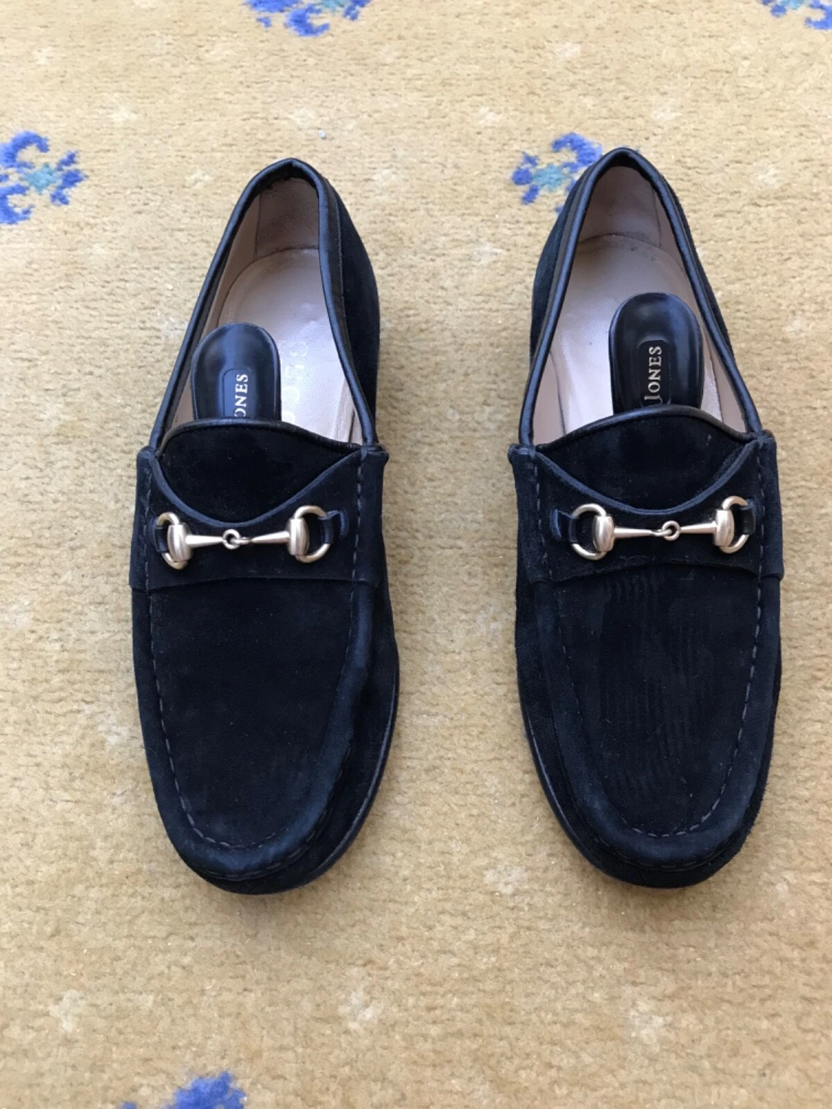 Mocassins Gucci chaussures daim Horsebit UK 2 US 5 EU 35 femmes femmes noir