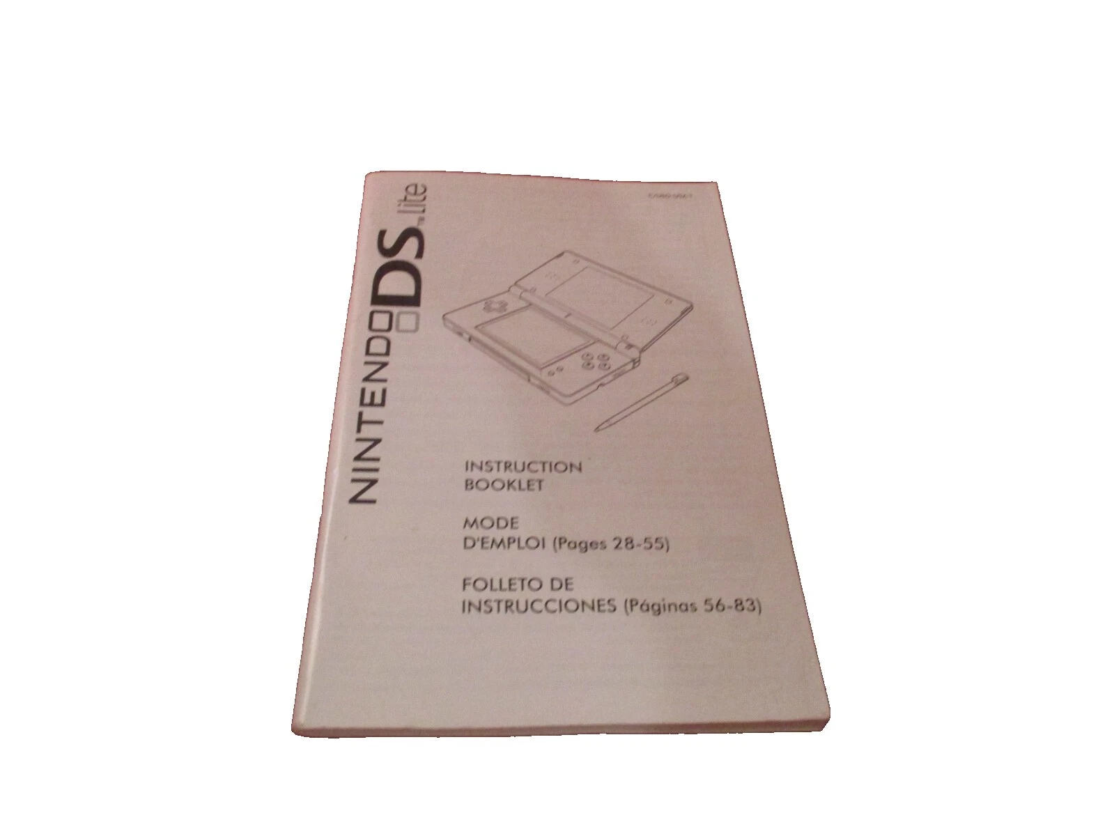 DS Lite manuales de Nintendo DS, insertos y arte de caja