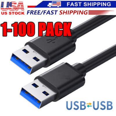 #ad USB 3.0 A Male to A Male Cable Data Transfer Super Speed Power Charger Metal lot $129.96
