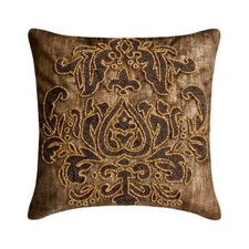Decorative Sofa Pillow Cover Brown 16"x16", Square Faux Suede - Aureate Brown