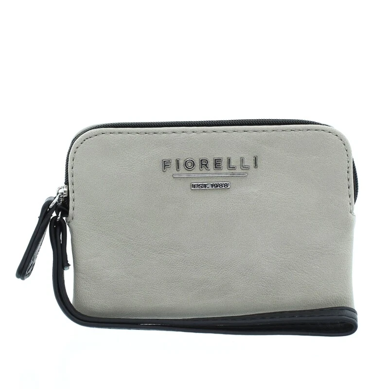 Fiorelli Lexi Gray Zip Top Wristlet Ladies Strap Purse With Inner