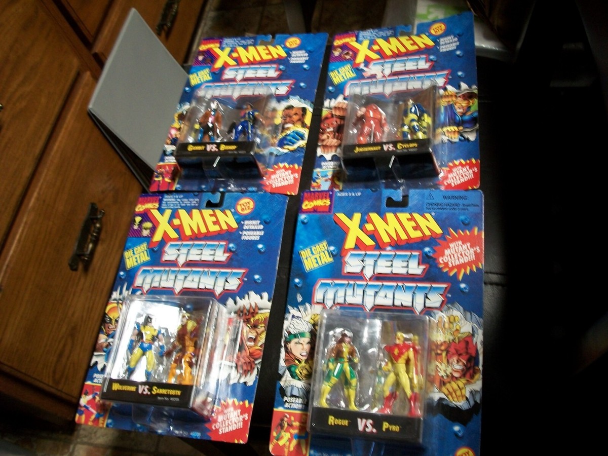 トイビズ X-MEN STEEL MUTANTS まとめ売り Marvel X-Men Steel Mutants 1994 Toy Biz Die-Cast Complete Set of 4
