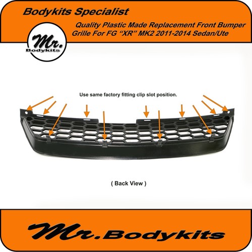 Mr Bodykits Badgeless Front Bumper Grille For Ford Falcon FG XR MKII 2011-2014 - Picture 7 of 13