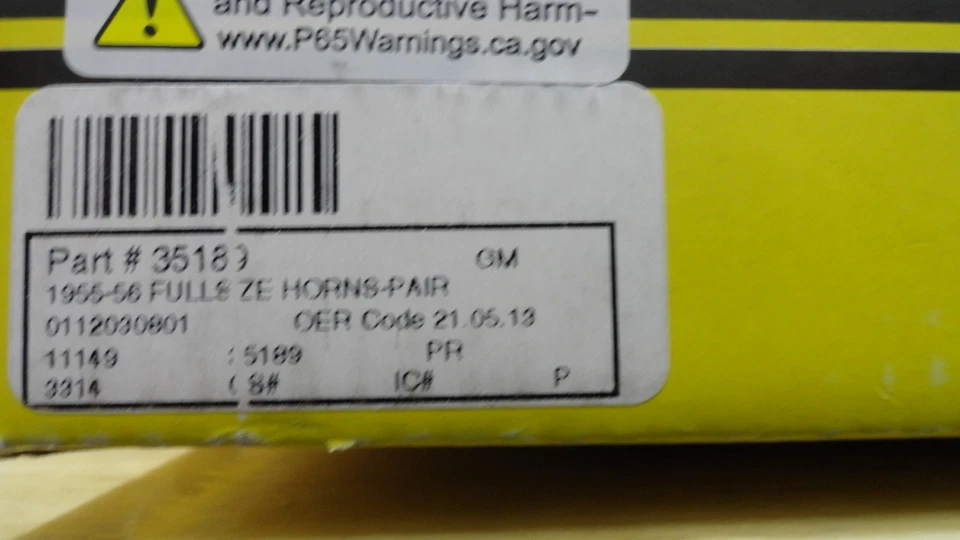 Juego de bocinas Chevy Bel Air 1955-1956 OER 35189 Foto 3 de 3