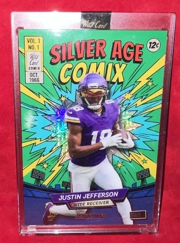 2026 Wild Card Justin jefferson 1/1  Mammoth Silver  Age Comix  Vikings