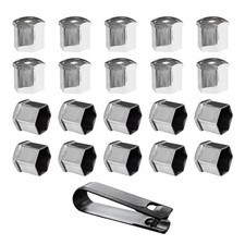 20 Pcs Wheel Nut Covers Bolt Caps 19mm Wheel Lug Bolt Covers 19 Mm Silver 20 Pcs Wheel Nut Covers Bolt Caps 19mm Wheel Lug Bolt Covers 19 Mm Silver