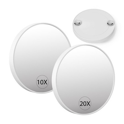 FUNTOUCH Travel Magnifying Mirror Set,10X/20X Small Magnifying Mirrors with S...