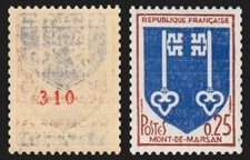 n°1469a, numéro rouge au verso avec recto-verso, Mont-de-Marsan, neuf ** - TB