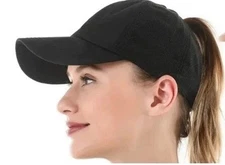 C.C Ponycap Messy High Bun Ponytail Adjustable Mesh Trucker Baseball CC Cap Hat