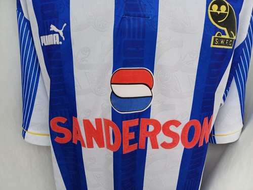 Sheffield Wednesday 1993/1994/1995 Puma Home Jersey S/S Shirt Size Mens L Top - Picture 5 of 11