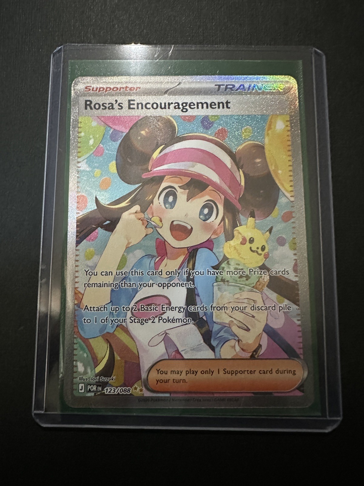 Rosa's Encouragement 123/088 Special Illustration Rare Pokemon Perfect Order
