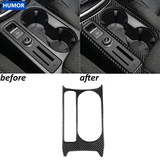 Real Carbon Fiber Console Water Cup Holder Panel Trim For Audi A3 S3 8Y 2021-25