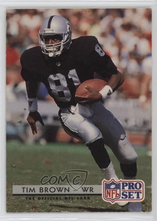 1992 Pro Set Mobil FACT Tim Brown #210 HOF 1h6