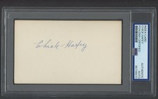 Chick Hafey - Index Card Autograph - PSA Tallboy Holder - 85738072