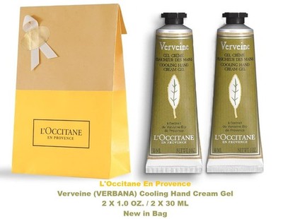 L'Occitane En Provence VERVEINE (VERBANA) Cooling Hand Gel Cream 2 X 1.0 OZ NIB