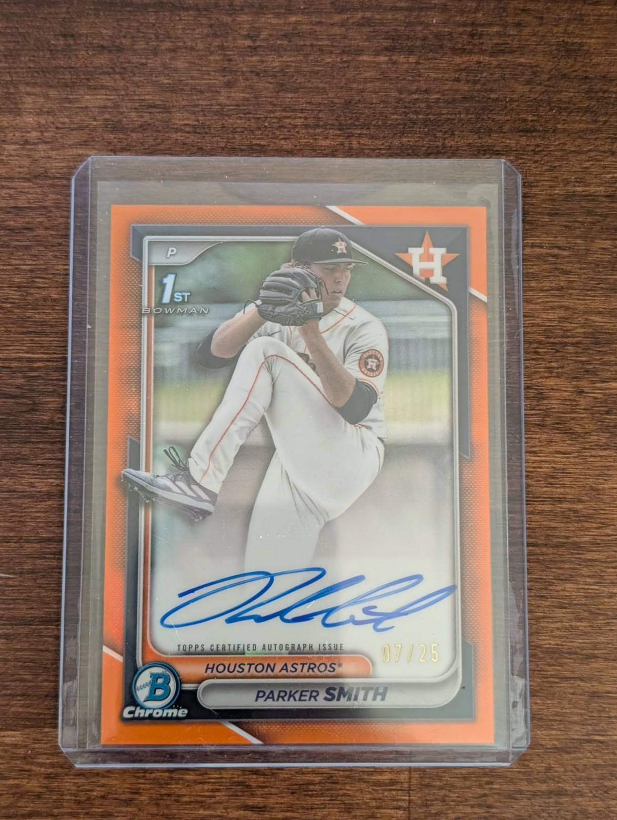 2024 Bowman Draft - Chrome Prospect 1st Auto Parker Smith #CPA-PSM Orange /25 