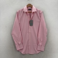 Perry Ellis Performance Tech Dress Shirt Mens Small 14-14.5 32/33 Pink Slim NWT