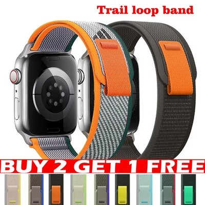 Trail Band Nylon Sport Armband für Apple Watch Ultra 11 10 9 8 7 6 SE 54 38-49mm