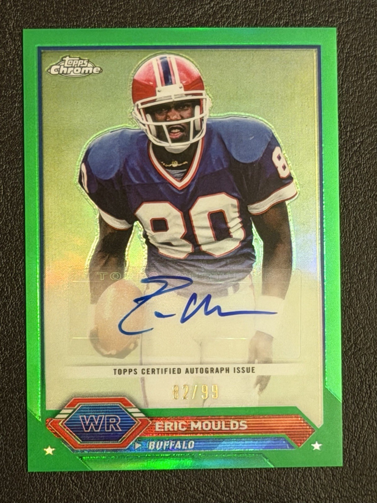 2023 Topps Composite - Topps Chrome Autographs Eric Moulds Green /99 - Bills