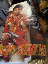 Original 1983 Scarface Al Pacino Giant Movie Poster 38X53 Promotional